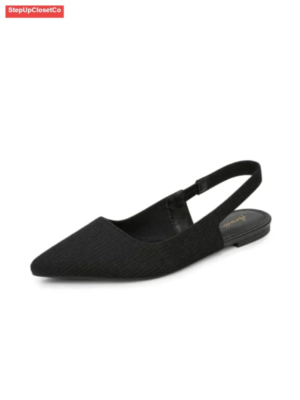 Women's Pointed Toe Knit Ballet Flats - Slip On Dressy Shoes Machine Washable